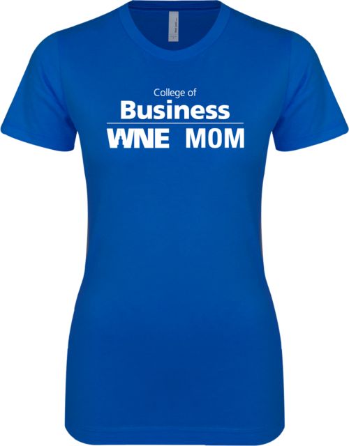 Western New England Next Level Ladies SoftStyle Junior Fitted Tee College of Business Mom - ONLINE ONLY