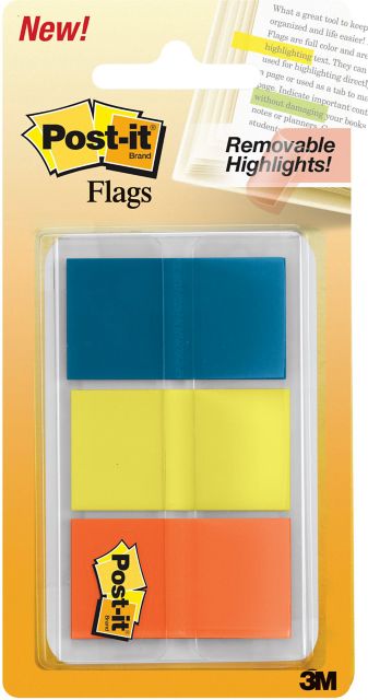 POST-IT FLAG 1 20CT PINK/ORANGE/GREEN